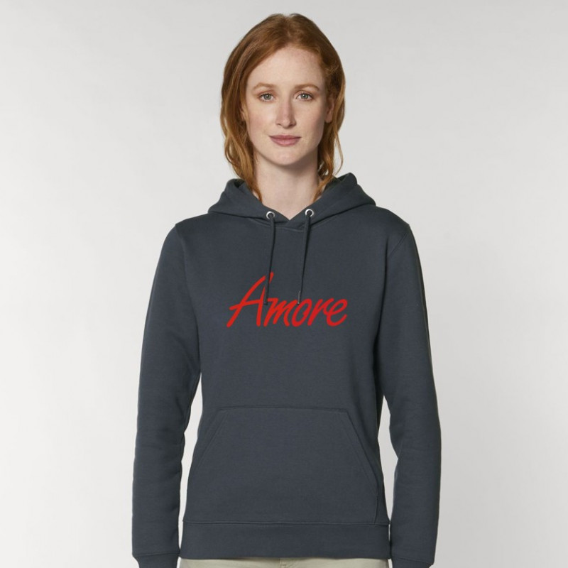 Organic Amore-Hoodie (unisex) india ink grey Organic Amore-Hoodie (unisex) india ink grey