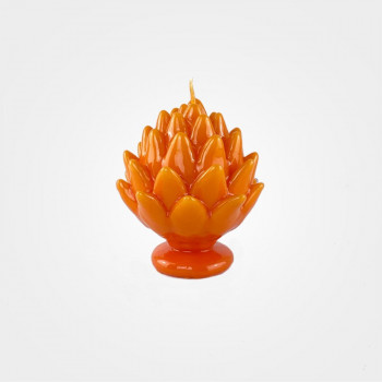 Kerze „Artischocke/Puma“ in Orange von Introna