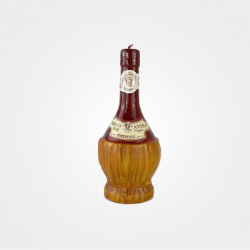 Kerze „Chianti Flasche“ von Introna, weinrot