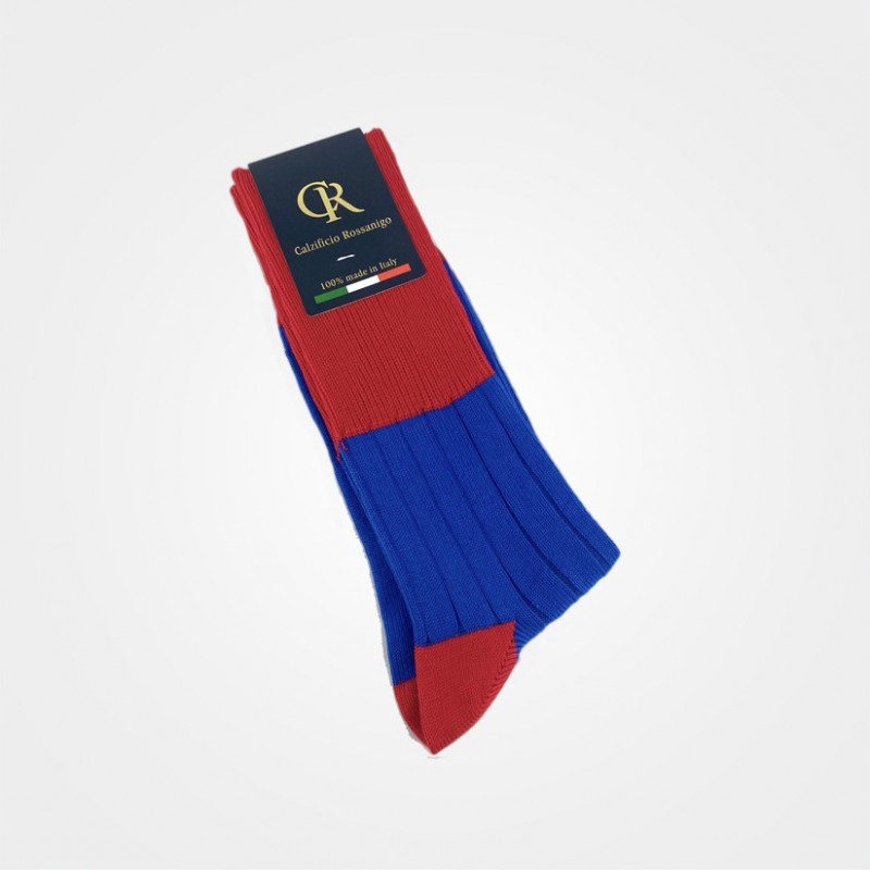 Zweifarbige Socken aus Baumwolle von Calzificio Rossanigo