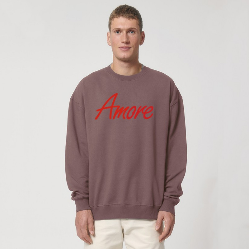 Amore-Sweatshirt (relaxed fit) in kaffa, bedruckt in Berlin