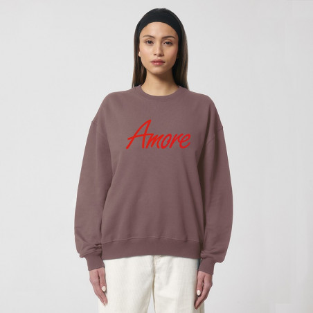 Organic Amore-Sweatshirt (relaxed fit) kaffa
