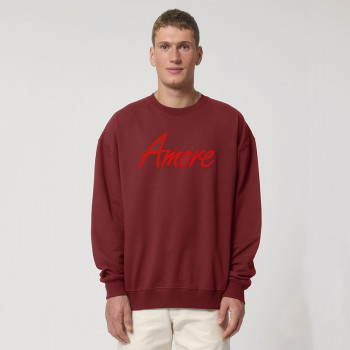 Organic Amore-Sweatshirt (relaxed fit) red earth