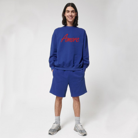 Organic Amore-Sweatshirt (relaxed fit) worker blue