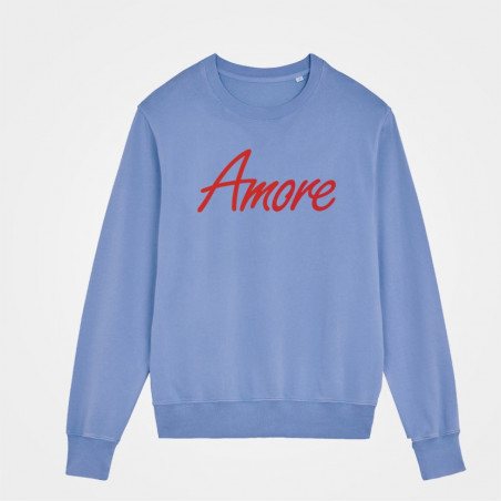 Matcher Organic Amore-Sweatshirt (unisex) swimmer blue