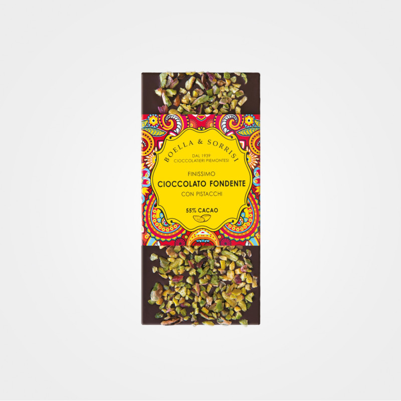Zartbitterschokolade mit Pistazien von Boella e Sorrisi - Amore Store