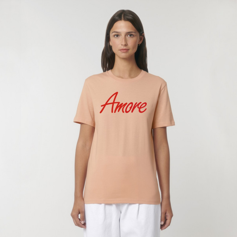 Organic Amore T-Shirt, fraiche peche, Printed in Berlin Organic Amore T-Shirt, fraiche peche, Printed in Berlin