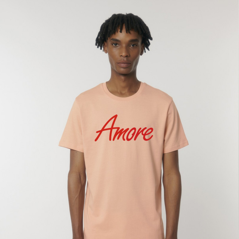 Organic Amore T-Shirt, fraiche peche, Printed in Berlin