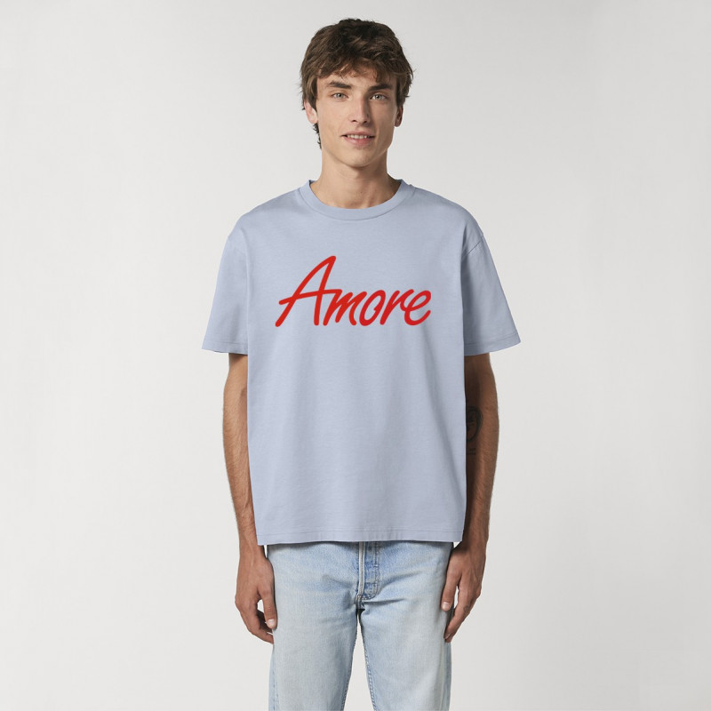 Amore-T-Shirt von Stanley Stella, serene blue, designed in Berlin