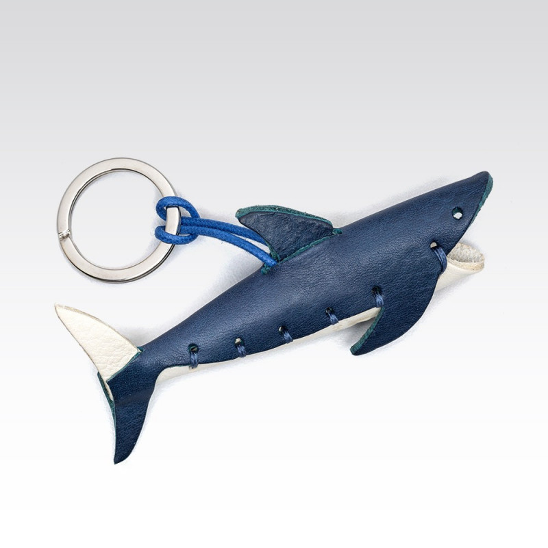 Fabriano Boutique Schlüsselanhänger Hai aus Leder