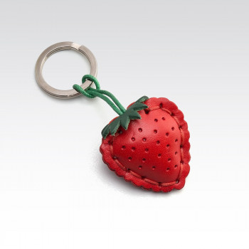Fabriano Schlüsselanhänger Erdbeere aus Leder