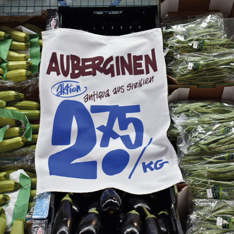 TROPPO Geschirrtuch „Aubergine“ (50 x 70 cm)