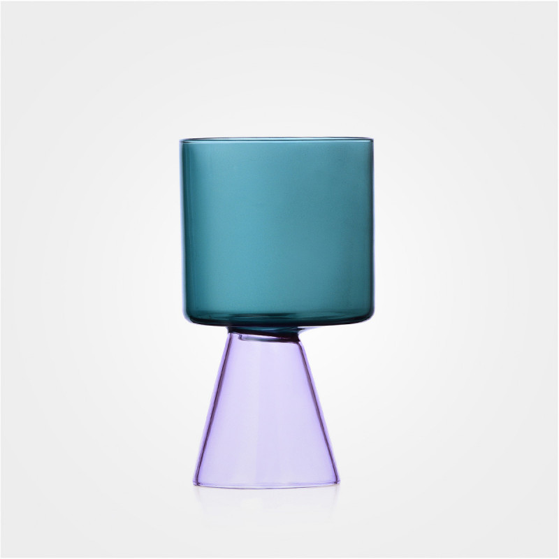 Ichendorf Milano Glas „TRAVASI“ in petrol/rosa von Astrid Luglio
