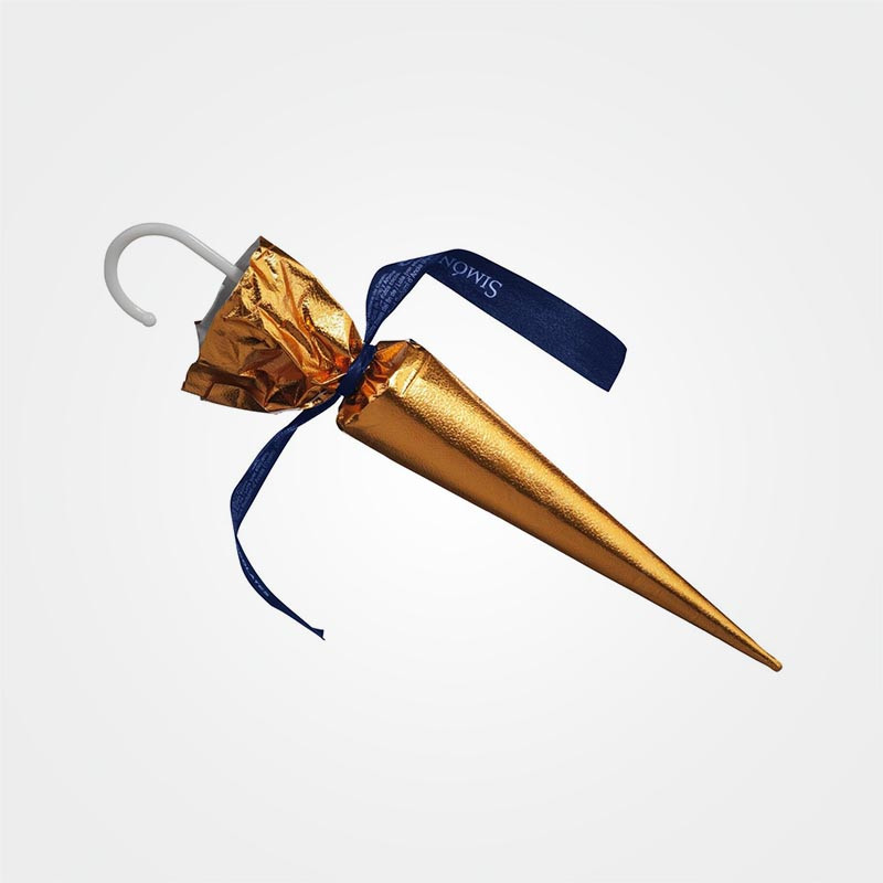 Schokoladenschirme gold