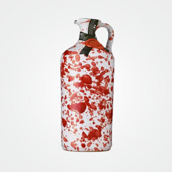 Ölkrug aus Apulien in Rot von Frantoio Galantino mit Coratina Öl