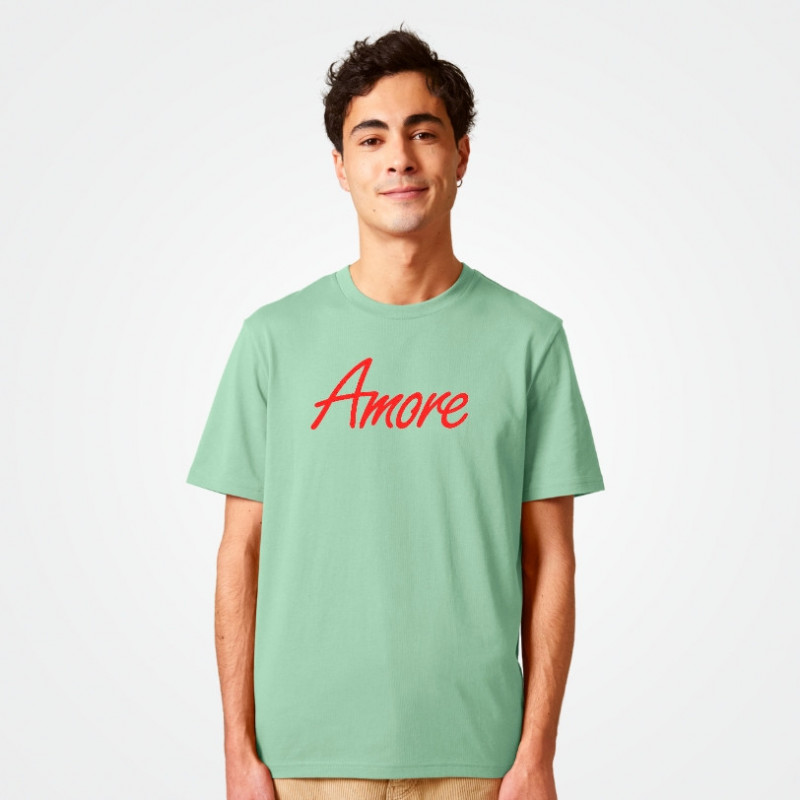 Organic Amore T-Shirt, misty jade, Printed in Berlin