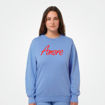 Matcher Organic Amore-Sweatshirt (unisex) swimmer blue