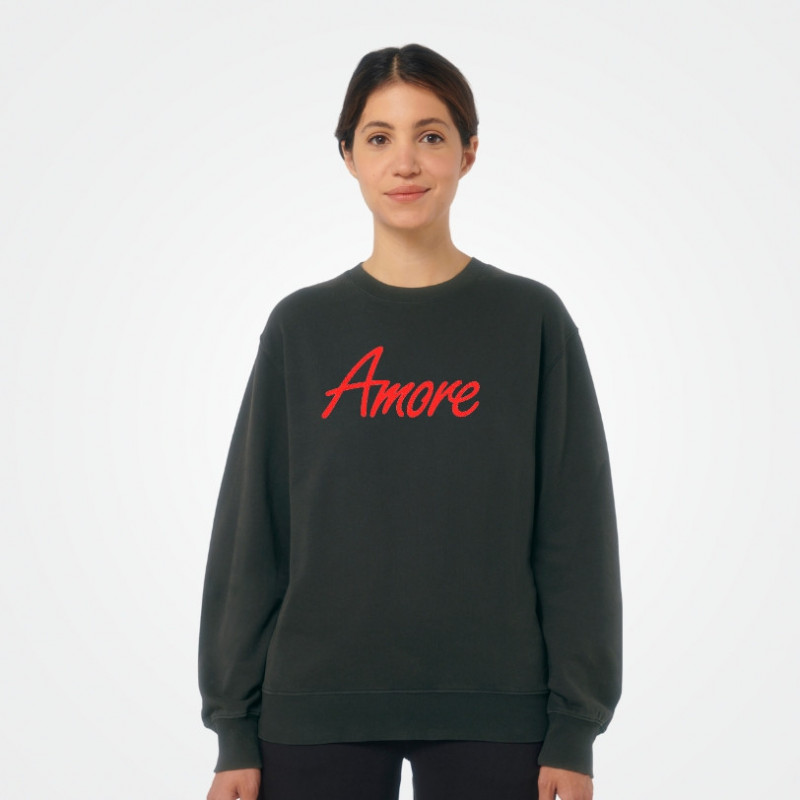 Matcher Amore-Sweatshirt, vintage black von Stanley & Stella