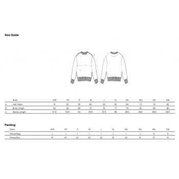 Größentabelle der Stanley/Stella Sweatshirts Größentabelle der Stanley/Stella Sweatshirts