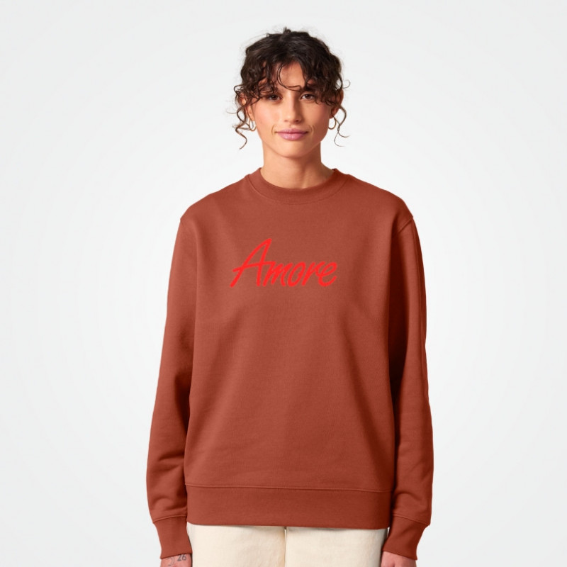 Amore-Sweatshirt von Stanley Stella in heritage brown