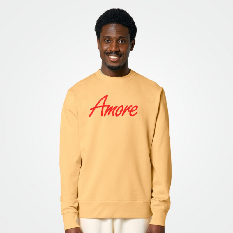 Amore-Sweatshirt von Stanley Stella in nispero, bedruckt in Berlin