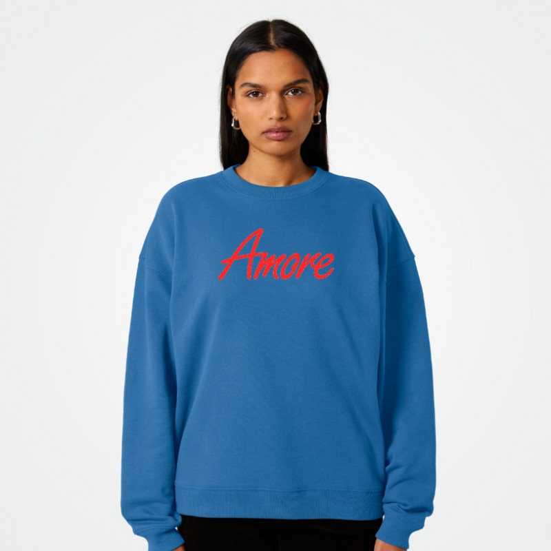 Amore-Sweatshirt von Stanley Stella in mindful blue