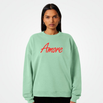 Organic Radder Amore Sweatshirt (unisex), misty jade