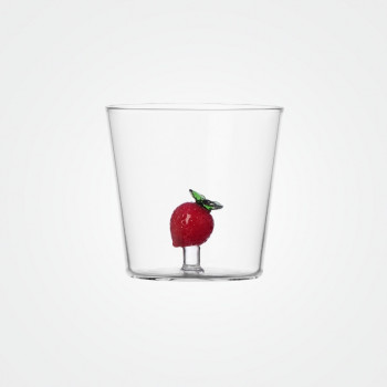 Glas „FRUITS AND FLOWERS“ Erdbeere von Ichendorf Milano