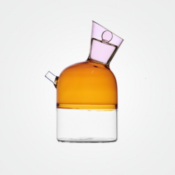 Ölflasche „TRAVASI“ von Ichendorf, pink/amber/clear