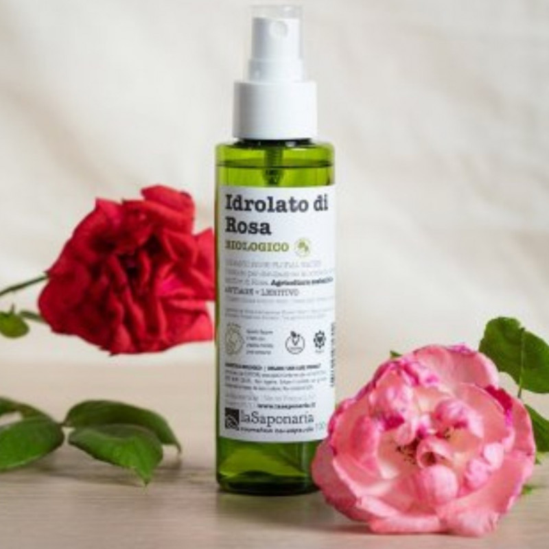Organisches Rosenhydrolat (Gesichtswasser) von La Saponaria Organisches Rosenhydrolat (Gesichtswasser) von La Saponaria