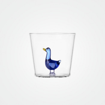 Glas „Animal Farm“ mit blauer Gans von Ichendorf Milano
