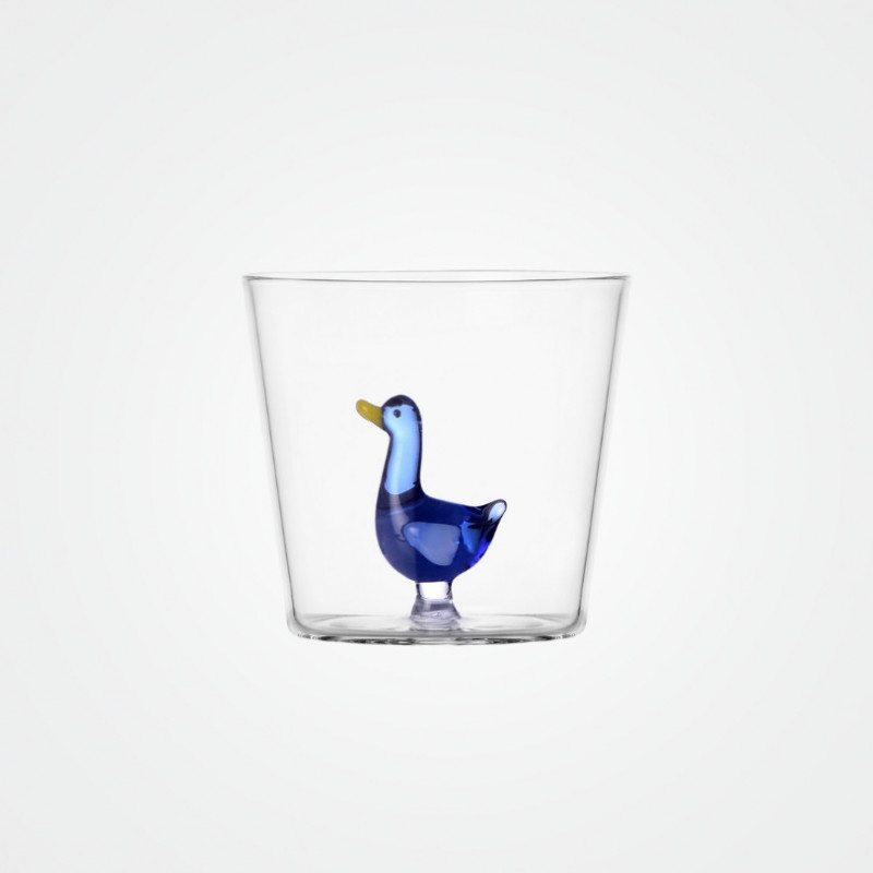 Glas „Animal Farm“ mit blauer Gans von Ichendorf Milano