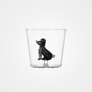 Glas „Dogs“ mit Pudel von Ichendorf Milano
