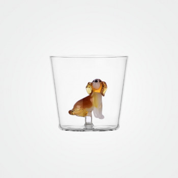 Glas „Dogs“ mit Golden Retriever von Ichendorf Milano