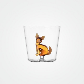 Glas „Dogs“ mit Chihuahua von Ichendorf Milano