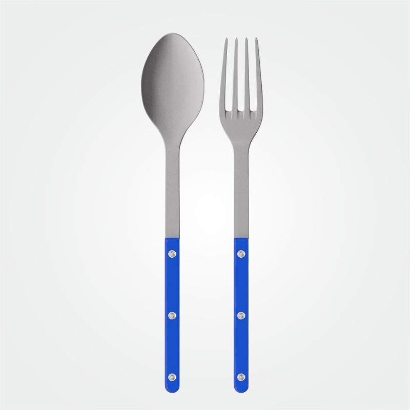 Servierbesteck mit Vintage-Finish von Sabre Paris in Blau